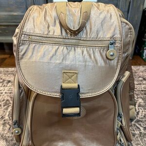 Gold Nylon Backpack